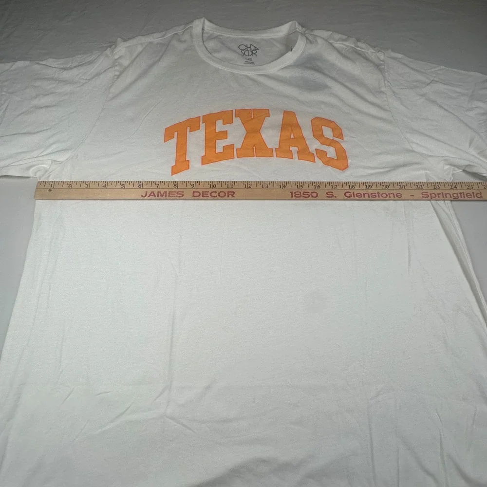 Chaser Texas Graphic T-Shirt Starry White Orange Oversized Tee One Size NWT